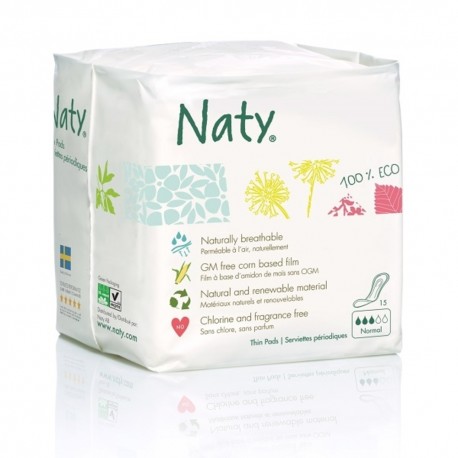 Absorbante ECO Naty, mărimea Normal, 15 buc.